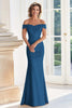 Load image into Gallery viewer, Dusty Rose Mermaid Satin Long Mother of the Bride Dress with Appliques