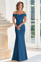 Load image into Gallery viewer, Dusty Rose Mermaid Satin Long Mother of the Bride Dress with Appliques