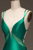 Load image into Gallery viewer, Green Mermaid Spaghetti Straps Long Prom Dress