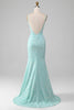 Load image into Gallery viewer, Sparkly Light Green Mermaid Long Prom Dress