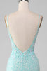 Load image into Gallery viewer, Sparkly Light Green Mermaid Long Prom Dress