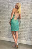 Load image into Gallery viewer, Sparkly Light Pink Spaghetti Straps Tight Homecoming Dress with Sequins