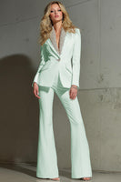Load image into Gallery viewer, Sparkly White 2 Piece Shawl Lapel Prom Suits with Sequins