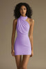 Load image into Gallery viewer, Queendancer Women Dusty Rose Tight Sleeveless Mini Party Dress Halter Ruched Short Graduation Dress