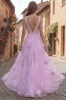 Load image into Gallery viewer, Floral Yellow Beaded Square Neck A Line Long Prom Dress