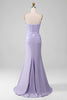 Load image into Gallery viewer, Lilac Mermaid Strapless Long Corset Prom Dress With Appliques