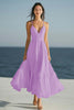 Load image into Gallery viewer, Dusty Sage Spaghetti Straps A Line  Beach Long Engagement Dress