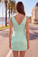 Load image into Gallery viewer, Black Beaded Ruched V-Neck Tight Short Homecoming Dress