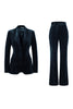 Load image into Gallery viewer, 2 Piece Sparkly Dark Green Single Breasted Peak Lapel Women Prom Suits