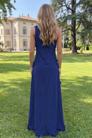 Load image into Gallery viewer, Yellow One Shoulder Floral Sheath Maxi Formal Dress