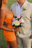 Load image into Gallery viewer, Black Satin Cut Out Tight Strapless Mini Party Dress