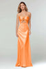 Load image into Gallery viewer, Black  Sheath Satin Sweetheart Cut Out Long Formal Dress