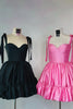 Load image into Gallery viewer, A-Line Pink Ruched Corset Short Homecoming Dress