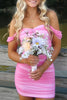 Load image into Gallery viewer, Black Satin Tight Off the Shoulder Mini Party Dress