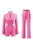 Load image into Gallery viewer, 2 Piece Grey Blue Cut Out Notched Lapel Women Prom Suits
