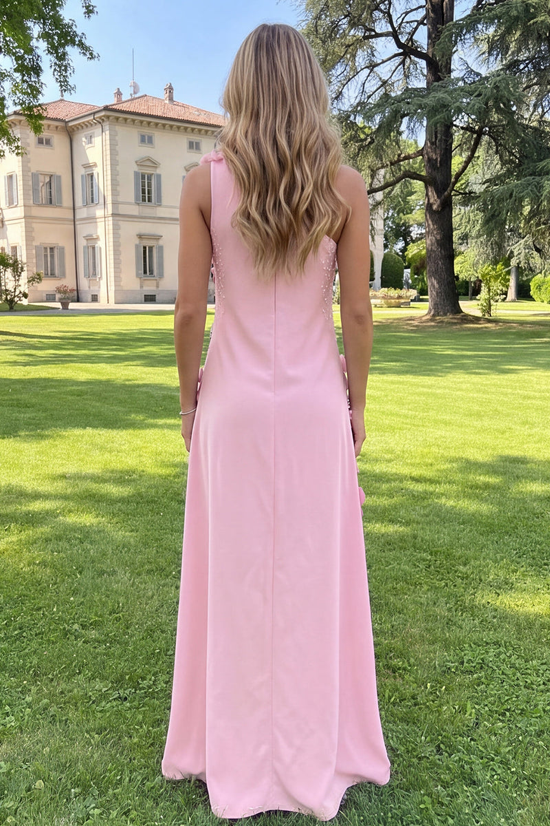 Load image into Gallery viewer, Yellow One Shoulder Floral Sheath Maxi Formal Dress