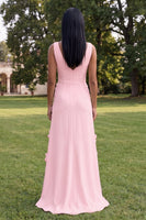 Load image into Gallery viewer, Butter Yellow V-Neck Floral Sheath Long Formal Dress