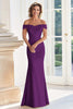 Load image into Gallery viewer, Dusty Rose Mermaid Satin Long Mother of the Bride Dress with Appliques