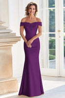 Load image into Gallery viewer, Dusty Rose Mermaid Satin Long Mother of the Bride Dress with Appliques