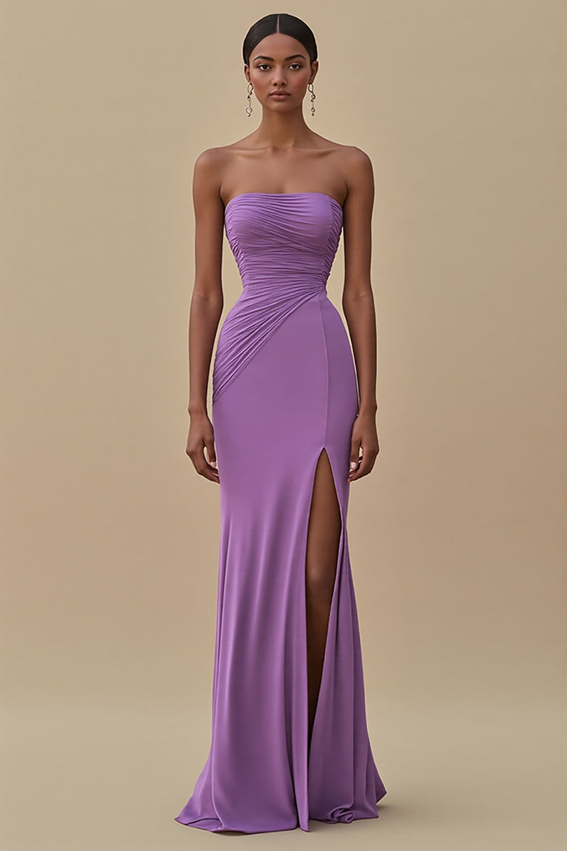 Load image into Gallery viewer, Elegant Black Sheath Chiffon Long Formal Dress with Slit