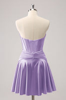 Load image into Gallery viewer, Fuchsia A-Line Sweetheart Corset Short Homecoming Dress