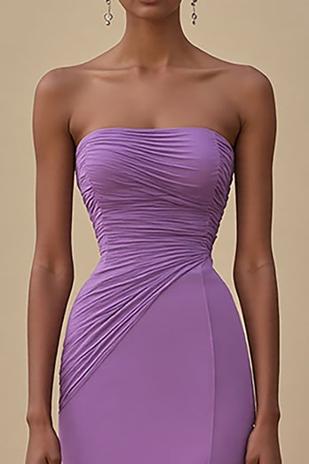 Elegant Black Sheath Chiffon Long Formal Dress with Slit