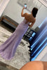 Load image into Gallery viewer, Light Blue Mermaid Sweetheart Appliqued Long Prom Dress with Slit