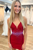 Load image into Gallery viewer, Sparkly Royal Blue Bodycon Open Back Homecoming Dress with Sequins