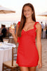 Load image into Gallery viewer, Simple Yellow Bodycon Ruffled Short Prom Dress