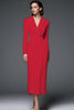 Load image into Gallery viewer, Simple Dusty Rose Pencil Shawl Lapel Long Blazer Dress with Sleeves