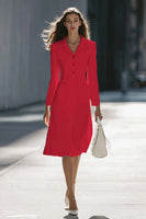 Load image into Gallery viewer, Ivory A Line Single Breasted Midi Blazer Dress with Sleeves