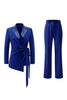 Load image into Gallery viewer, 2 Piece Lilac Peak Lapel Long Sleeves Women Prom Suits with Sash