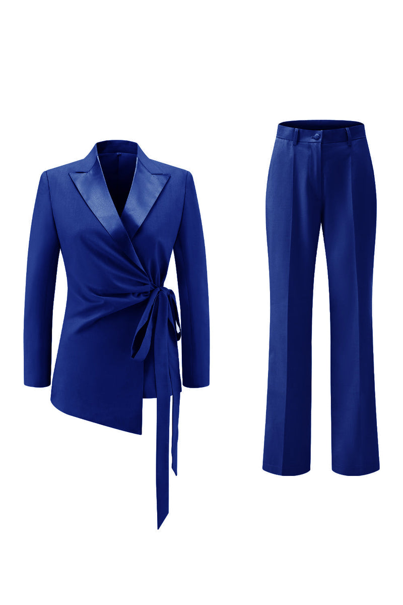 Load image into Gallery viewer, 2 Piece Lilac Peak Lapel Long Sleeves Women Prom Suits with Sash