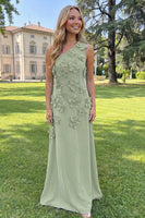 Load image into Gallery viewer, Yellow One Shoulder Floral Sheath Maxi Formal Dress