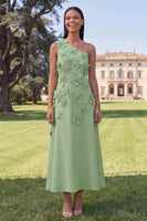 Load image into Gallery viewer, Floral Yellow A Line One Shoulder Maxi Formal Dress