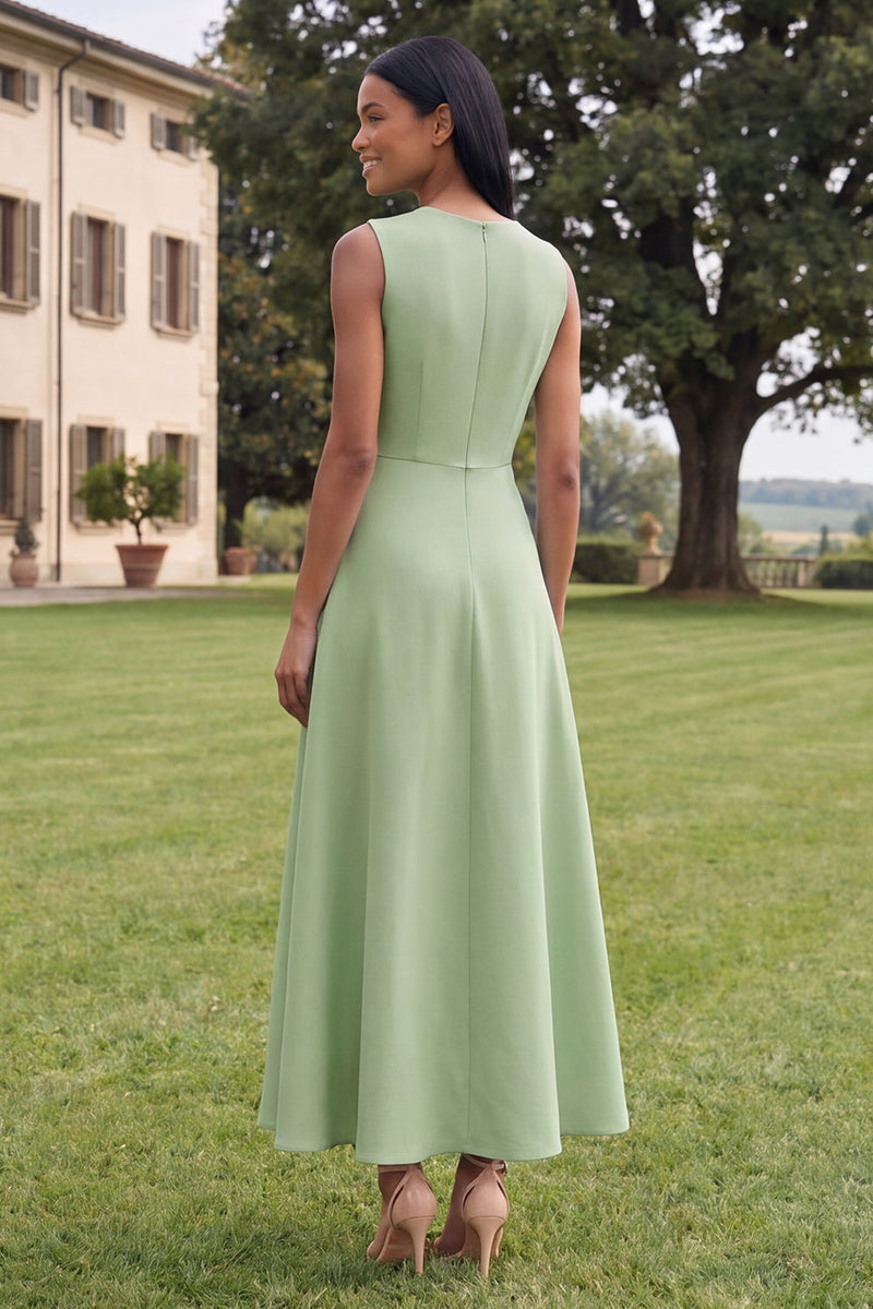Load image into Gallery viewer, Hot Pink Round Neck A Line Floral Maxi Formal Dress
