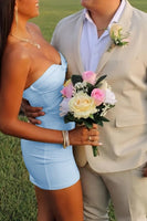 Load image into Gallery viewer, Lilac Bodycon Sweetheart Short Prom Dress with Keyhole