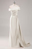 Load image into Gallery viewer, Off the Shoulder Desert Rose Long Formal Dress with Side Cape
