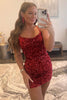 Load image into Gallery viewer, Sexy Halter Royal Blue Sequins Mesh Short Homecoming Dress