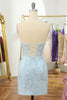 Load image into Gallery viewer, Pink Sweetheart Bodycon Corset Homecoming Dress with Appliques