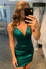 Load image into Gallery viewer, V-neck Sexy Halter Hot Pink Homecoming Dress