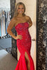 Load image into Gallery viewer, Sparkly Dark Green Sequins Mermaid Long Prom Dress