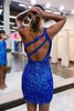 Load image into Gallery viewer, Sequins One-Shoulder Tight Beading Short Homecoming Dress