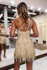 Load image into Gallery viewer, Sheath One Shoulder Sequins Short Homecoming Dress with Tassel