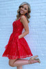 Load image into Gallery viewer, Sparkly Red A-Line Tulle Homecoming Dress with Sequins