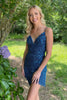 Load image into Gallery viewer, Sparkly White Bodycon Beaded Short Homecoming Dress with Fringes