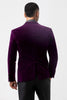 Load image into Gallery viewer, Dark Purple Peak Lapel One Button Prom Blazer