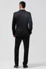 Load image into Gallery viewer, Peak Lapel Black 3 Piece Jacquard Men&#39;s Prom Suits