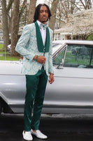 Load image into Gallery viewer, Light Green Shawl Lapel 3 Piece Men&#39;s Prom Suits