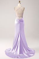 Load image into Gallery viewer, Eucalyptus Mermaid Spaghetti Straps Long Prom Dress